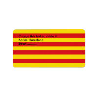 Étiquette personnalisé avec drapeau de la Catalogn