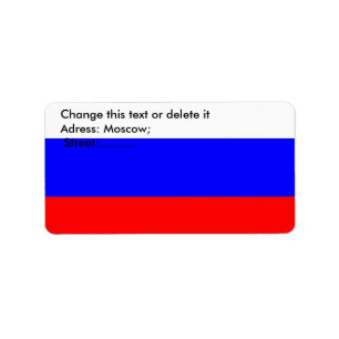 Étiquette personnalisé avec drapeau de la Russie