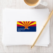 Étiquette personnalisé avec drapeau de l'Arizona (En situation)