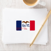 Étiquette personnalisé avec drapeau de l'Iowa (En situation)