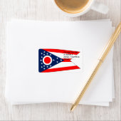 Étiquette personnalisé avec drapeau de l'Ohio, Éta (En situation)