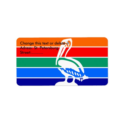 Étiquette personnalisé avec drapeau de Saint-Péter (Devant)