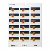 Étiquette personnalisé avec drapeau de Tulsa, Okla (Feuille entière)