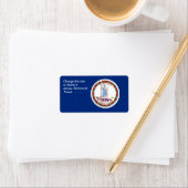 Étiquette personnalisé avec drapeau de Virginie, É (En situation)