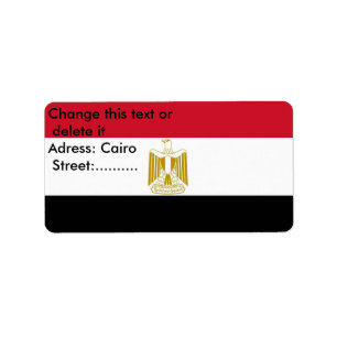 Étiquette personnalisé avec drapeau d'Egypte