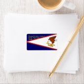 Étiquette personnalisé avec drapeau des Samoa amér (En situation)