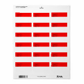 Étiquette personnalisé avec drapeau d'Indonésie (Feuille entière)