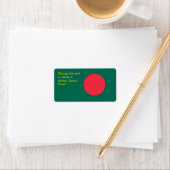 Étiquette personnalisé avec drapeau du Bangladesh (En situation)