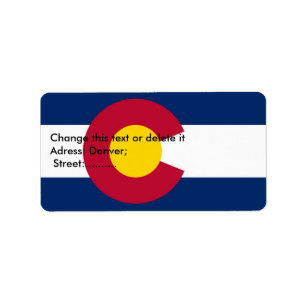 Étiquette personnalisé avec drapeau du Colorado