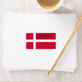 Étiquette personnalisé avec drapeau du Danemark (En situation)