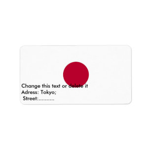 Étiquette personnalisé avec drapeau du Japon