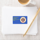 Étiquette personnalisé avec drapeau du Minnesota,  (En situation)