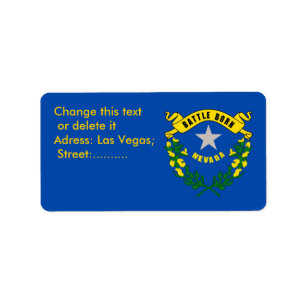 Étiquette personnalisé avec drapeau du Nevada, Éta