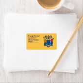 Étiquette personnalisé avec drapeau du New Jersey, (En situation)