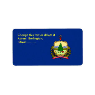 Étiquette personnalisé avec drapeau du Vermont, Ét