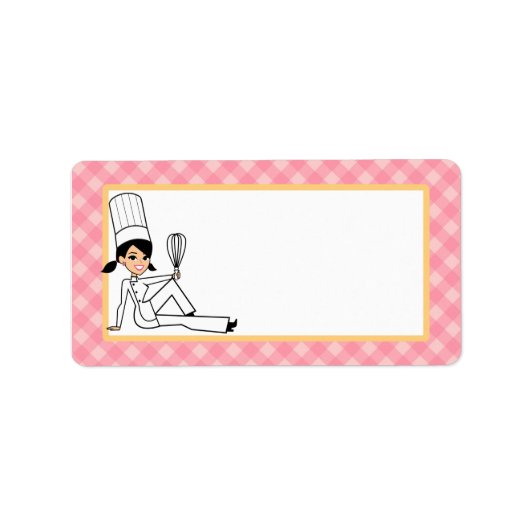 Étiquette personnalisé Baker personnalisé en moyen (Devant)