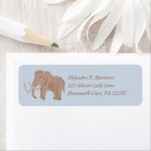 Étiquette Personnalisé Brown, Blue Wooly Mammoth Adresse de  (En situation)