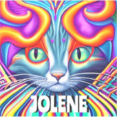 Étiquette personnalisé | Chat Kitty Mystique uniqu (Devant)