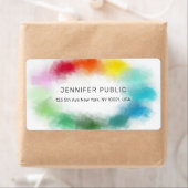 Étiquette Personnalisé Coloré Abstrait Moderne Élégant Simpl (En situation)