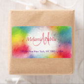 Étiquette Personnalisé coloré moderne Modèle Monogramme arc- (En situation)