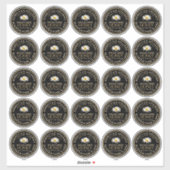 étiquette personnalisé de 2,5 po Fleur sauvage Hon (Feuille)