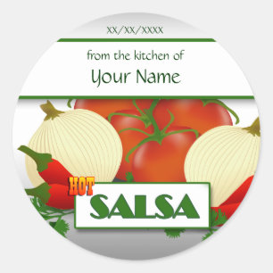 Étiquette personnalisé de canne à salsa chaude