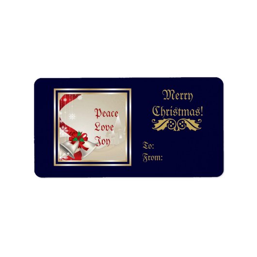 Étiquette personnalisé des cloches Noël (Devant)