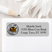 Étiquette Personnalisé Halloween Citrouille d'araignée Bat (En situation)