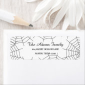 Étiquette Personnalisé Halloween Spiderweb personnalisé (En situation)