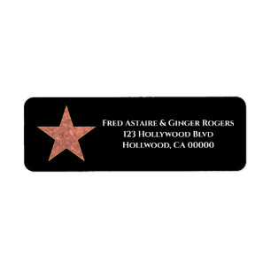 Étiquette Personnalisé Hollywood Star