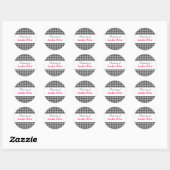 Étiquette personnalisé Houndstooth (Feuille)