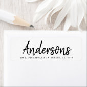 Étiquette Personnalisé | Lettré à la main | Famille | Adress (En situation)