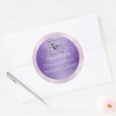 Étiquette personnalisé marbré violet (Enveloppe)