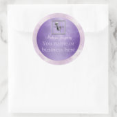 Étiquette personnalisé marbré violet (Sac)