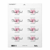 Étiquette Personnalisé merci parti faveur bouteille d'eau ét (Feuille entière)