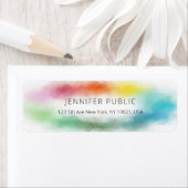 Étiquette Personnalisé Moderne Coloré Abstrait Élégant (En situation)