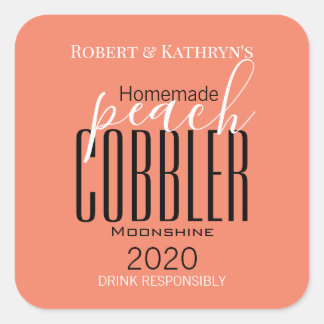 Étiquette personnalisé "Peach Cobbler"