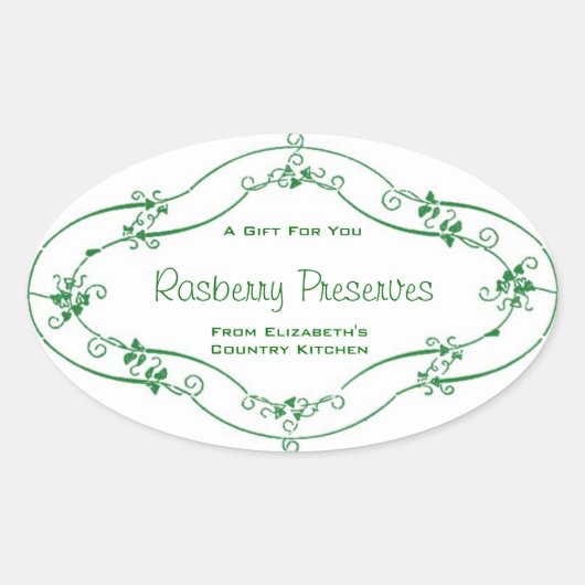 Étiquette personnalisé pour confiture Jelly conser (Devant)