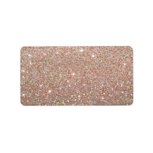 Étiquette personnalisé - Rose Gold Glit Fab (Devant)
