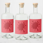 Étiquette personnalisé Tomato Red Splatter (Bouteilles)