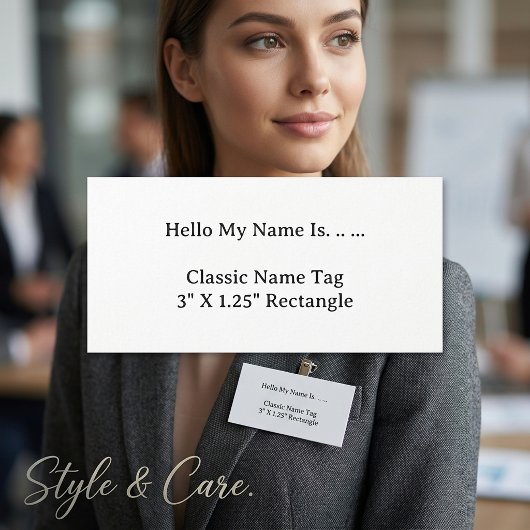 Étiquette personnalisée 3X1.2 Nom Style Simple Pro