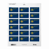 Étiquette personnalisée avec le drapeau de Macédoi (Feuille entière)