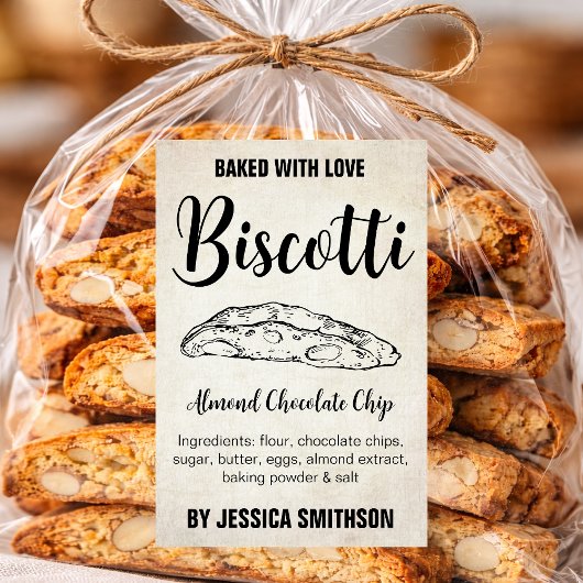 Étiquette personnalisée Biscotti faits maison BIS0