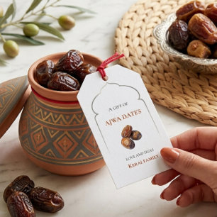 Étiquette personnalisée de dates Ajwa pour le Hajj