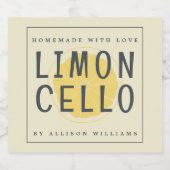 Étiquette personnalisée de limoncello fait maison (Étiquettes simples)