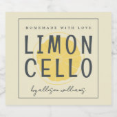 Étiquette personnalisée de limoncello fait maison (Étiquettes simples)