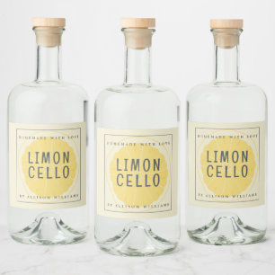 Étiquette personnalisée de limoncello fait maison