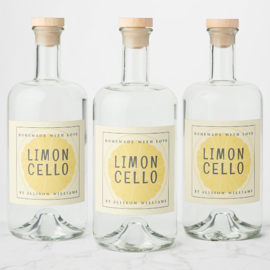 Étiquette personnalisée de limoncello fait maison (Bouteilles)