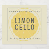 Étiquette personnalisée de limoncello fait maison (Étiquettes simples)