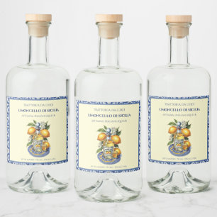 Étiquette personnalisée de limoncello pour restaur